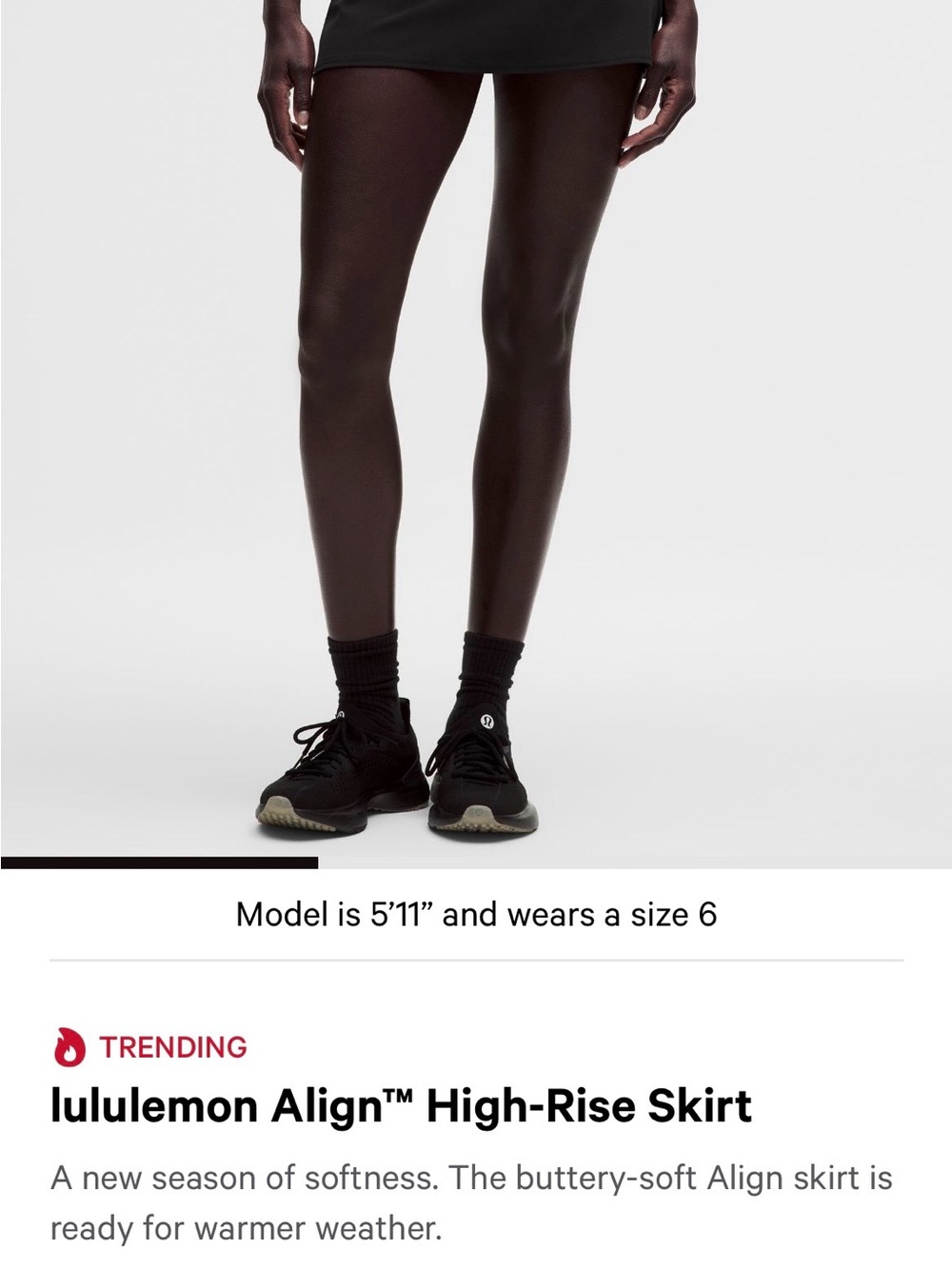 lululemon athletica Black Athletic Skirt with Built-In Liner